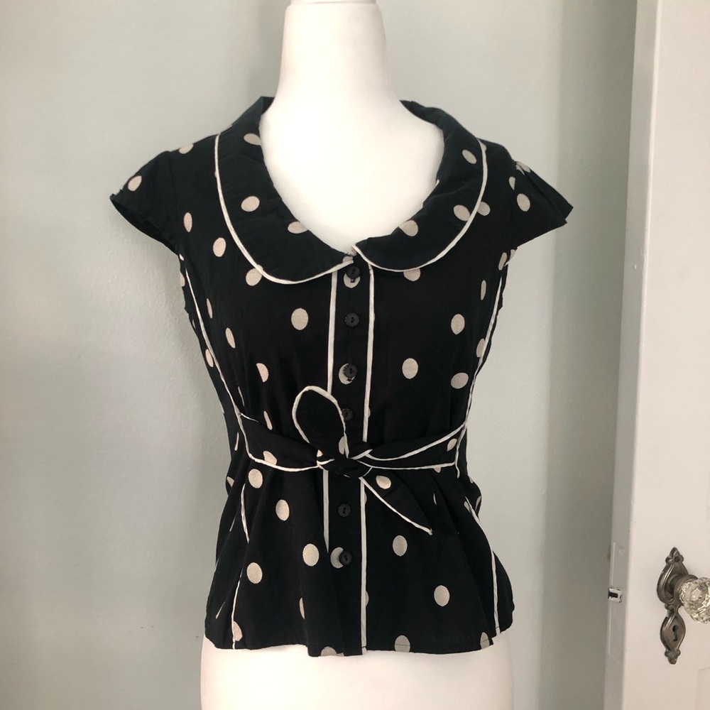 Anthropologie Odille Polka Dot Top
